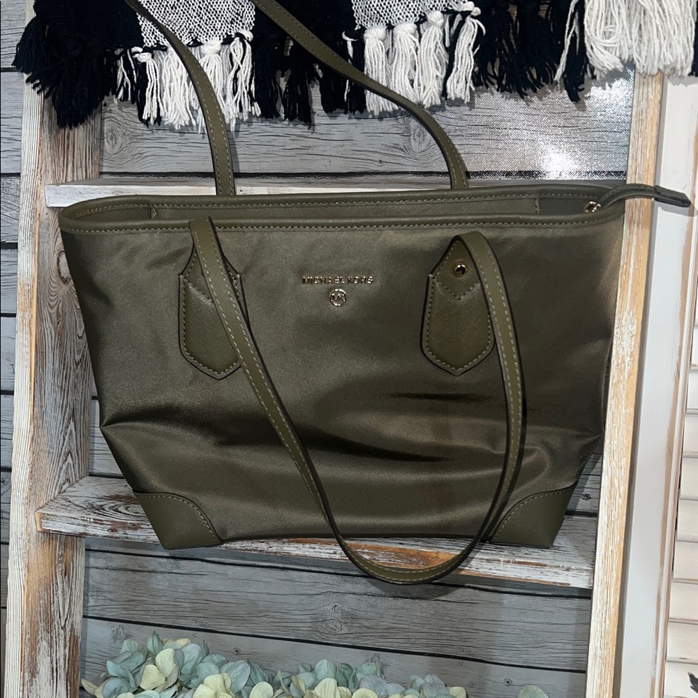 Michael Kors Olive Green Tote Bag